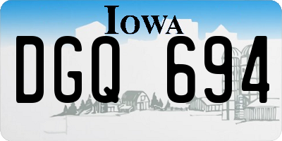 IA license plate DGQ694