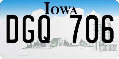 IA license plate DGQ706