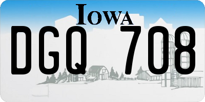 IA license plate DGQ708