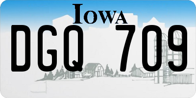 IA license plate DGQ709