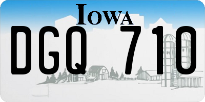 IA license plate DGQ710