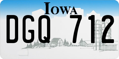 IA license plate DGQ712
