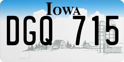 IA license plate DGQ715