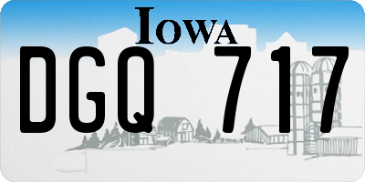 IA license plate DGQ717