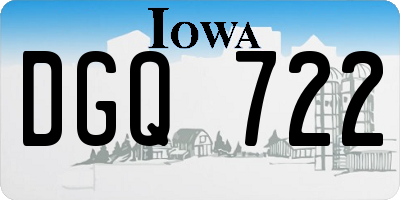 IA license plate DGQ722