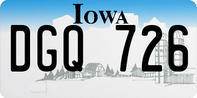 IA license plate DGQ726