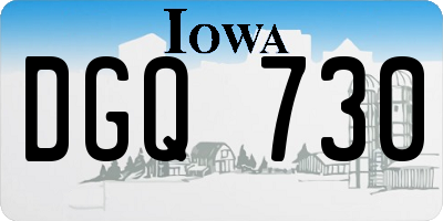 IA license plate DGQ730