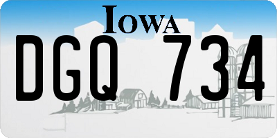 IA license plate DGQ734