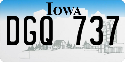 IA license plate DGQ737