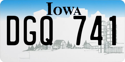 IA license plate DGQ741