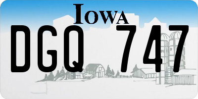 IA license plate DGQ747