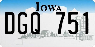 IA license plate DGQ751