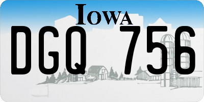 IA license plate DGQ756