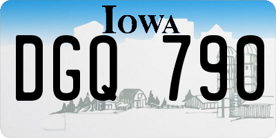 IA license plate DGQ790