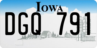 IA license plate DGQ791