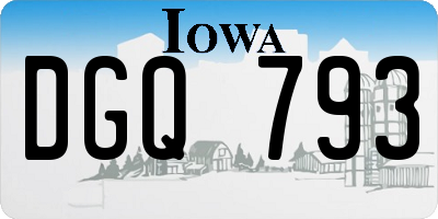 IA license plate DGQ793