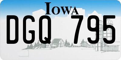 IA license plate DGQ795
