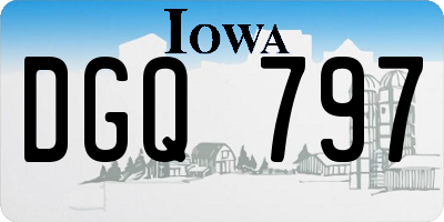 IA license plate DGQ797