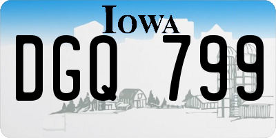 IA license plate DGQ799