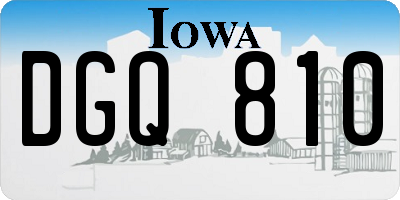 IA license plate DGQ810