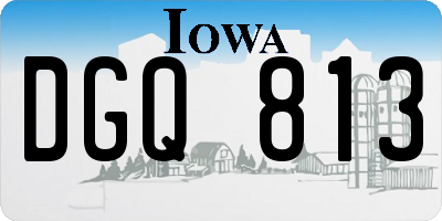 IA license plate DGQ813