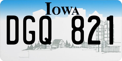 IA license plate DGQ821