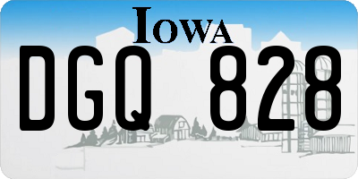 IA license plate DGQ828