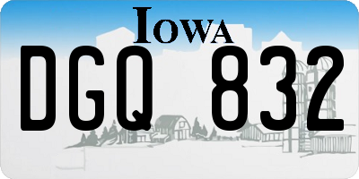 IA license plate DGQ832