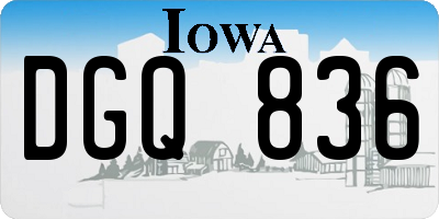 IA license plate DGQ836