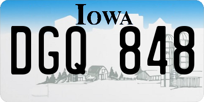 IA license plate DGQ848