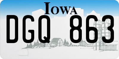 IA license plate DGQ863
