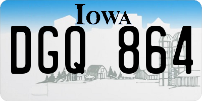 IA license plate DGQ864