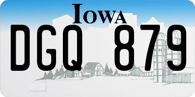 IA license plate DGQ879