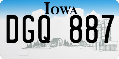 IA license plate DGQ887