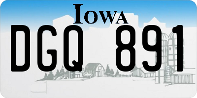 IA license plate DGQ891