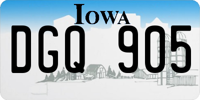 IA license plate DGQ905