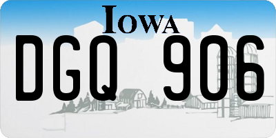 IA license plate DGQ906