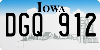 IA license plate DGQ912