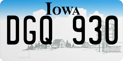 IA license plate DGQ930