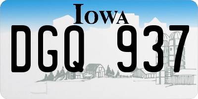 IA license plate DGQ937