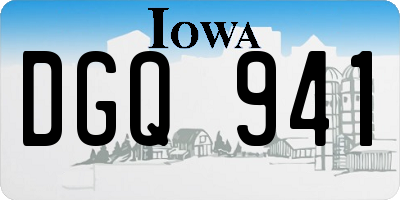 IA license plate DGQ941