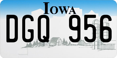 IA license plate DGQ956