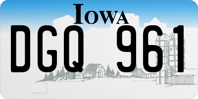 IA license plate DGQ961