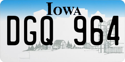 IA license plate DGQ964
