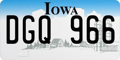 IA license plate DGQ966