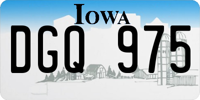 IA license plate DGQ975