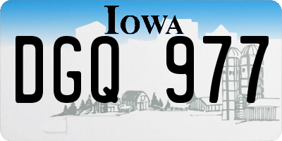 IA license plate DGQ977