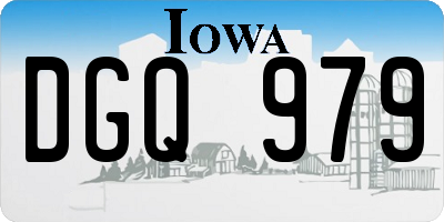IA license plate DGQ979