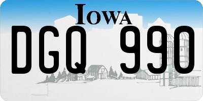 IA license plate DGQ990