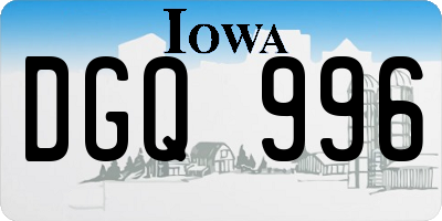IA license plate DGQ996